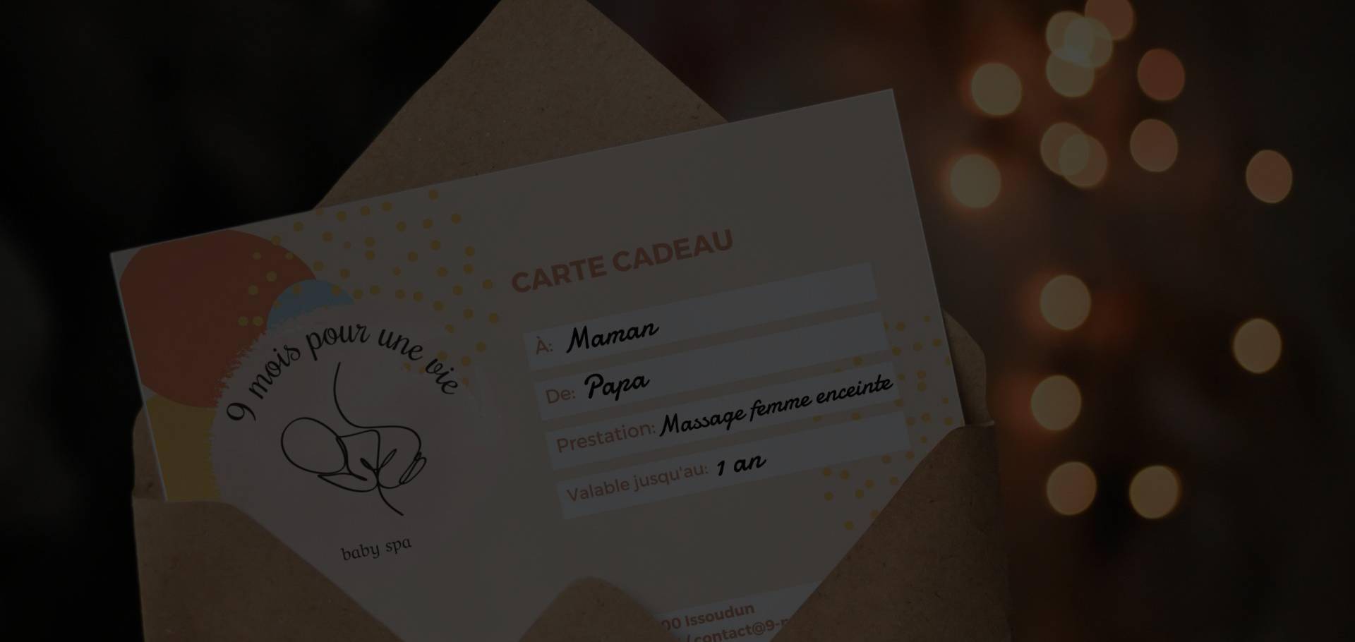 Carte cadeau - 9 mois pour une vie Carte cadeau - 9 mois pour une vie